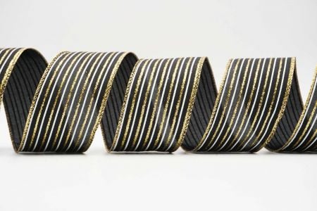 Striped Wired Ribbon_KF6576G-54_Black